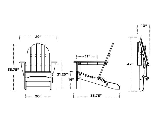 Polywood Folding Adirondack Chair