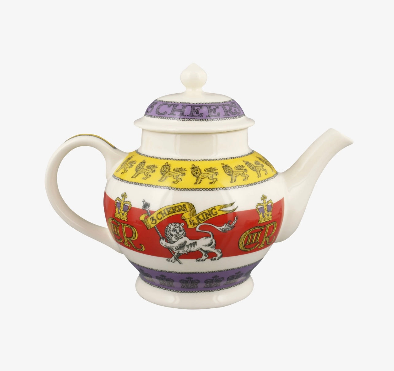 3 Cheers For King Charles III 4 Mug Teapot
