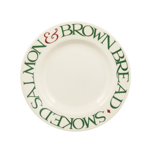 Christmas Toast Smoked Salmon 8 1/2 inch Plate