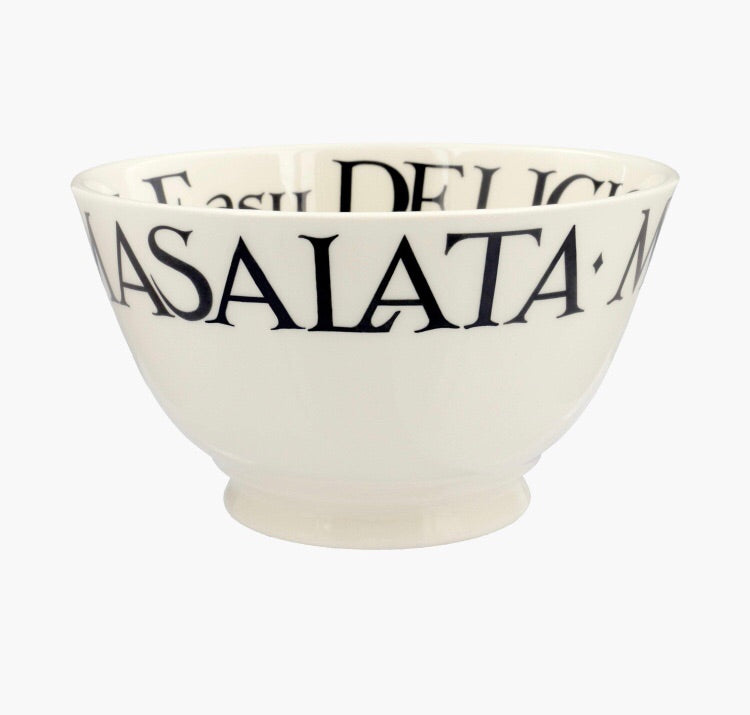 Black Toast Medium Old Bowl