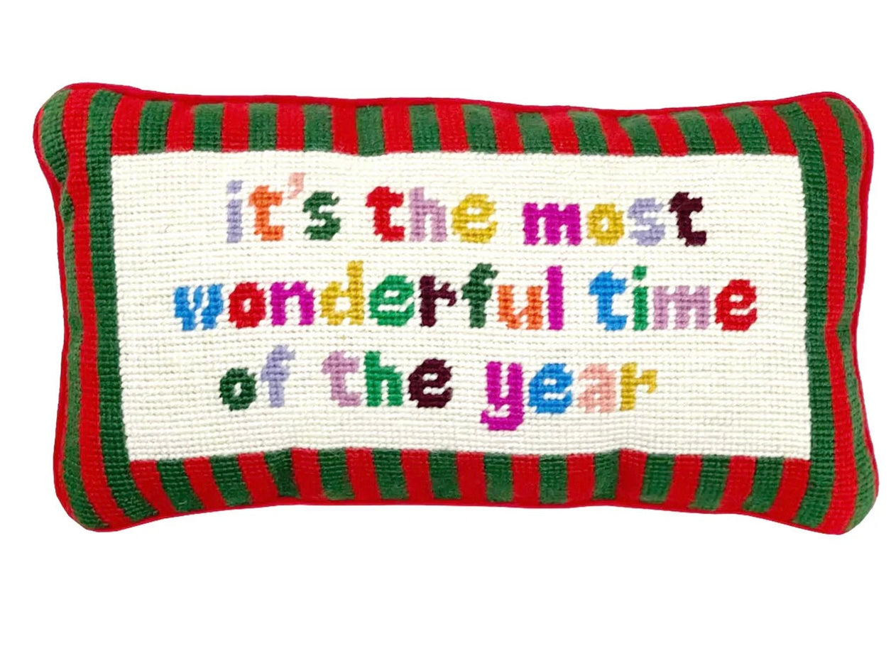 Christmas Needlepoint Pillow