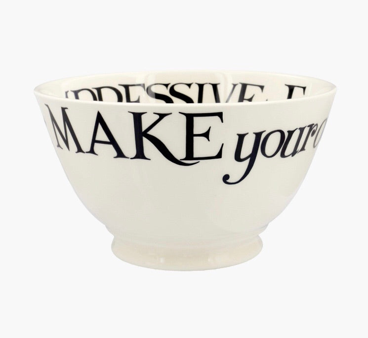Black Toast Medium Old Bowl