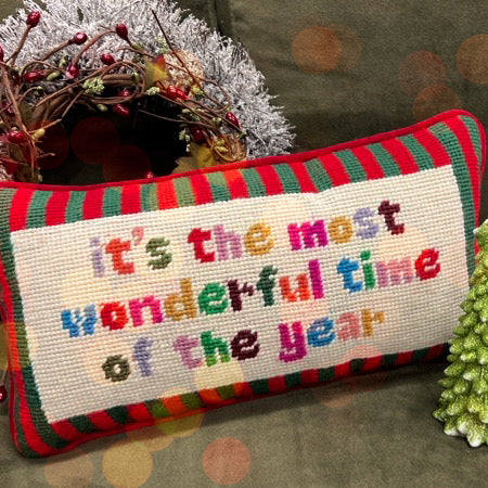 Christmas Needlepoint Pillow