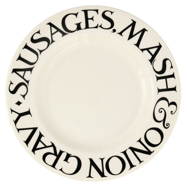 Black Toast Sausages & Onion Gravy 10 1/2 Inch Plate