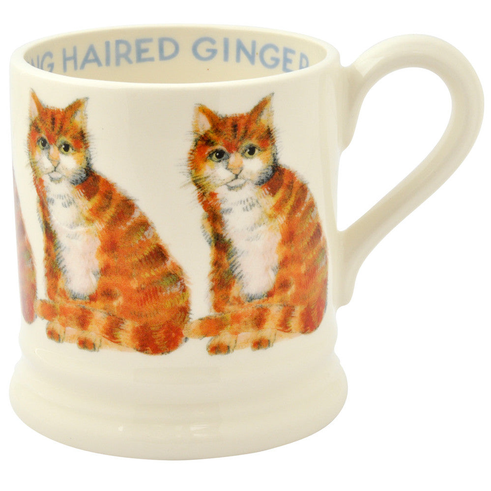 Long Hair Ginger Cat 1/2 Pint Mug