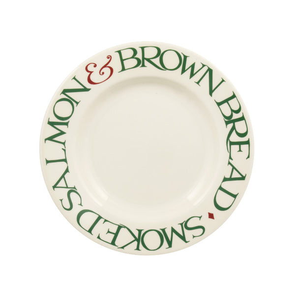 Christmas Toast Smoked Salmon 8 1/2 inch Plate