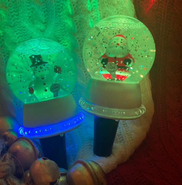 Santa and Snowman LED Bottle Stopper