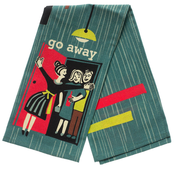 Go Away Tea Towel