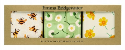 Emma Bridgewater Buttercup 3pc Square Caddies Set